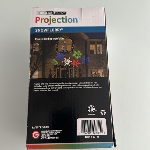 LED projection Lightshie snowflurry New in box - Picture 3 of 5